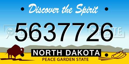 5637726 North Dakota License Plate