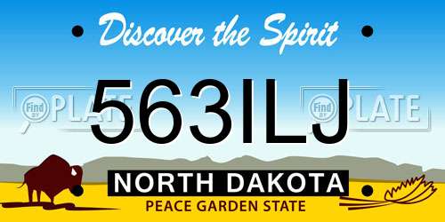 563ILJ North Dakota License Plate