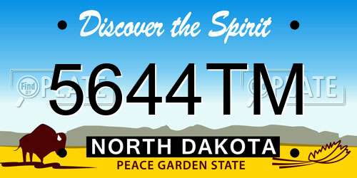 5644TM North Dakota License Plate