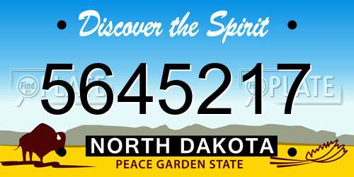 5645217 North Dakota License Plate