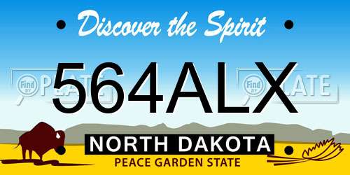 564ALX North Dakota License Plate