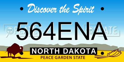 564ENA North Dakota License Plate