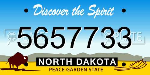 5657733 North Dakota License Plate