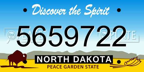 5659722 North Dakota License Plate