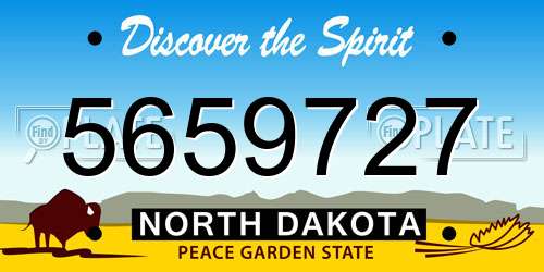 5659727 North Dakota License Plate