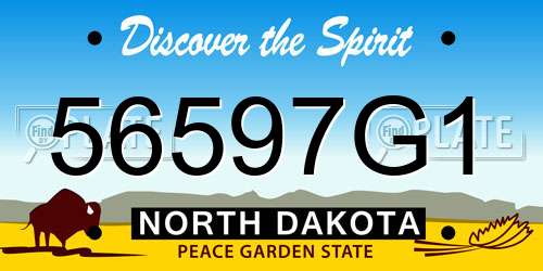 56597G1 North Dakota License Plate
