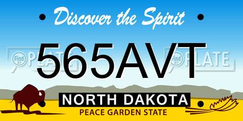565AVT North Dakota License Plate