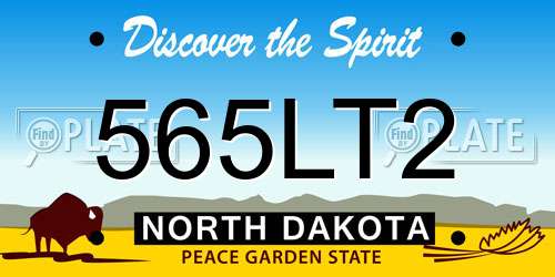 565LT2 North Dakota License Plate
