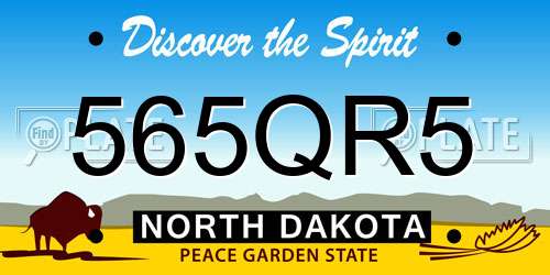 565QR5 North Dakota License Plate