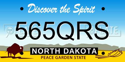 565QRS North Dakota License Plate