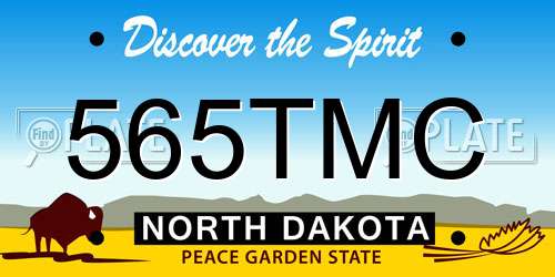 565TMC North Dakota License Plate