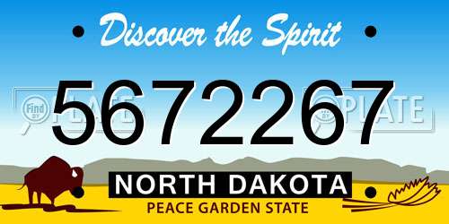 5672267 North Dakota License Plate