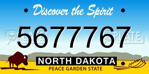 5677767 North Dakota License Plate