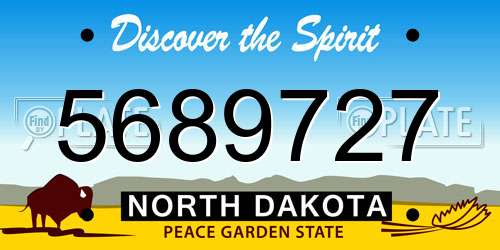 5689727 North Dakota License Plate