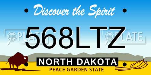 568LTZ North Dakota License Plate