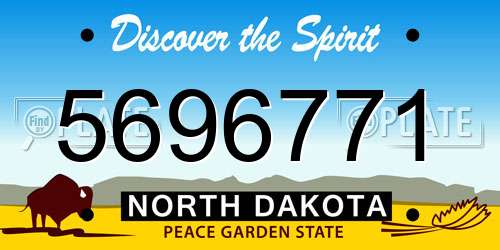 5696771 North Dakota License Plate