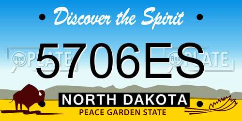 5706ES North Dakota License Plate