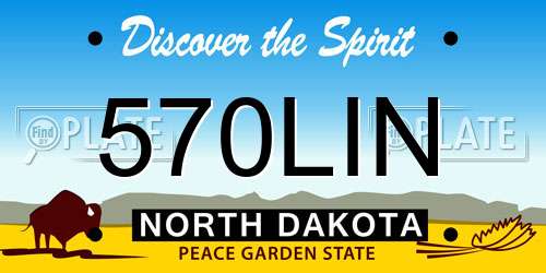 570LIN North Dakota License Plate