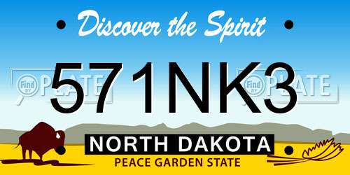 571NK3 North Dakota License Plate