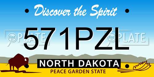 571PZL North Dakota License Plate