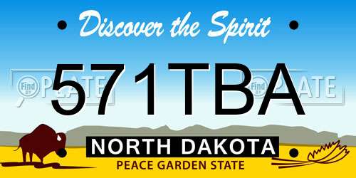 571TBA North Dakota License Plate