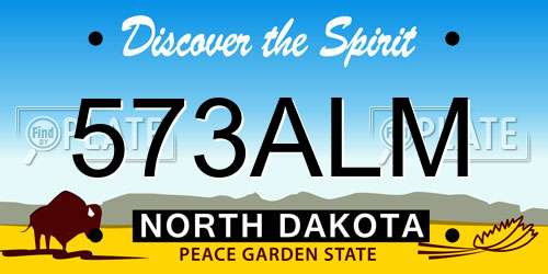 573ALM North Dakota License Plate
