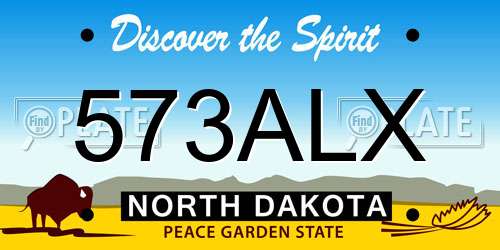 573ALX North Dakota License Plate