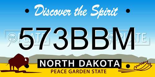 573BBM North Dakota License Plate