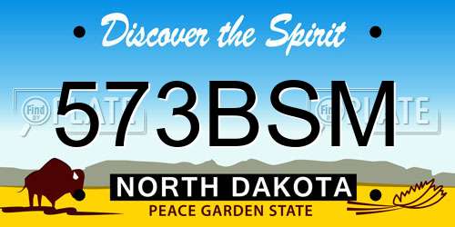 573BSM North Dakota License Plate