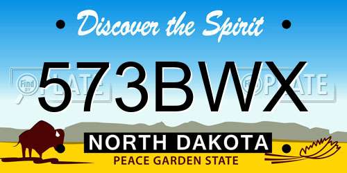 573BWX North Dakota License Plate