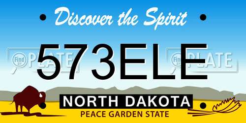 573ELE North Dakota License Plate