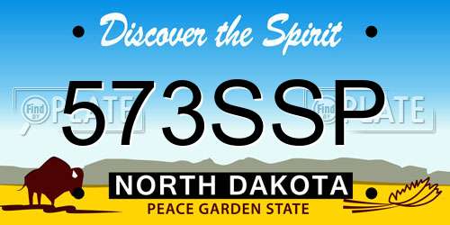 573SSP North Dakota License Plate