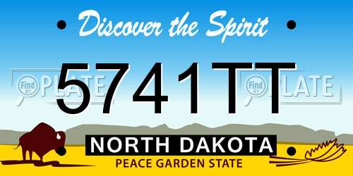5741TT North Dakota License Plate