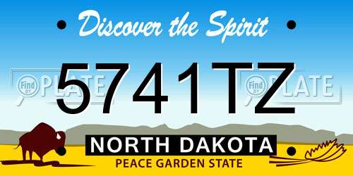 5741TZ North Dakota License Plate