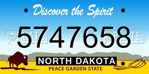 5747658 North Dakota License Plate