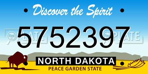 5752397 North Dakota License Plate