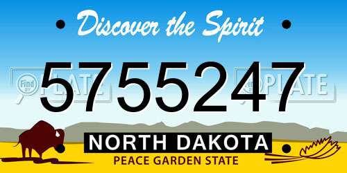 5755247 North Dakota License Plate