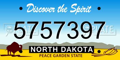 5757397 North Dakota License Plate