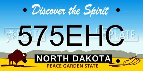 575EHC North Dakota License Plate