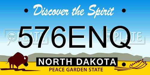 576ENQ North Dakota License Plate