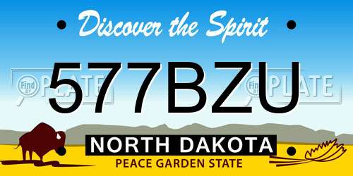 577BZU North Dakota License Plate