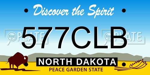 577CLB North Dakota License Plate