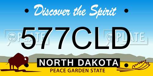577CLD North Dakota License Plate