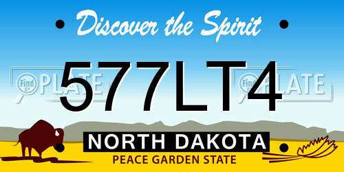 577LT4 North Dakota License Plate