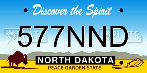 577NND North Dakota License Plate