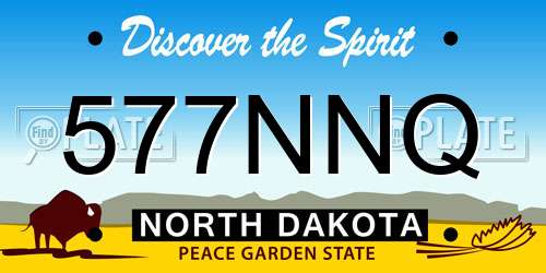 577NNQ North Dakota License Plate