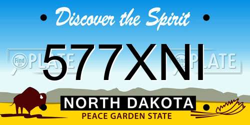 577XNI North Dakota License Plate