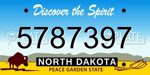 5787397 North Dakota License Plate