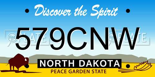 579CNW North Dakota License Plate