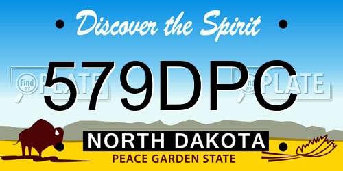 579DPC North Dakota License Plate
